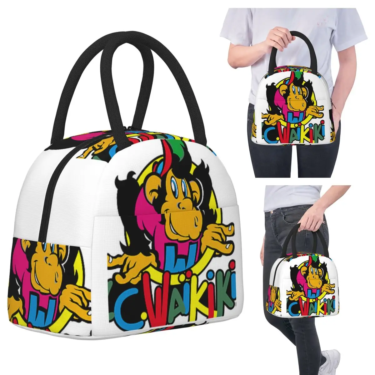 

Monkey Lc Waikiki Singe Insulated Lunch Bag for Women Office Cooler Thermal Food Box Tote Portable Lunch Boxes Container