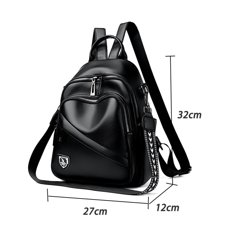 2024 Waterproof Leather Women Backpack Anti-theft Backpacks Shoulder Bags for Teenager Girls Large Capacity Travel School Bag