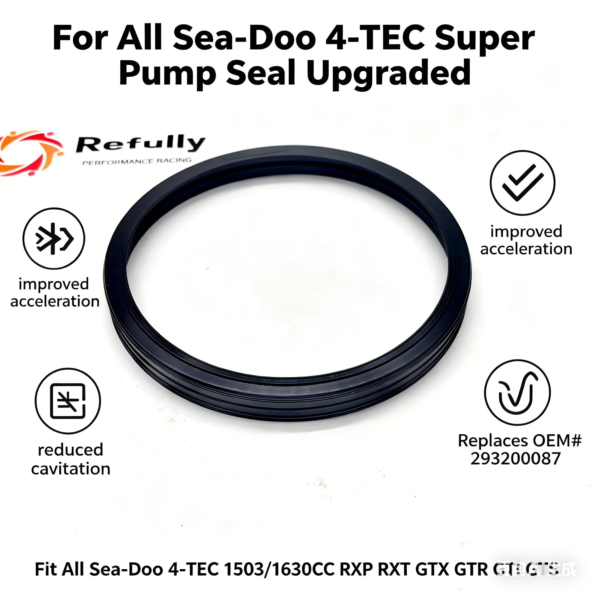 

Super Pump Seal Upgraded Kit for All Sea-Doo 4-TEC 1503CC & 1630CC RXP RXT GTX GTR GTI GTS