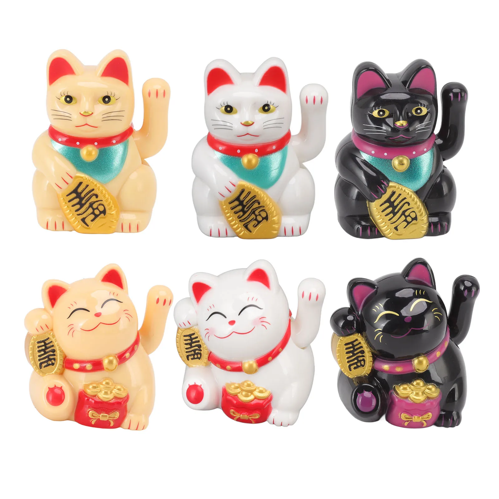 Chinese Lucky CAT Expression Waving Arm Anti Slip Energy Saving Chinese Lucky Cat for Home