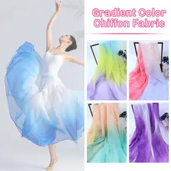 150cm Wide Gradient 30D Chiffon Fabric 100% Polyester 2 Tone Chiffon for DIY Dance Clothing Chinese Hanfu Dress Summer Shirt