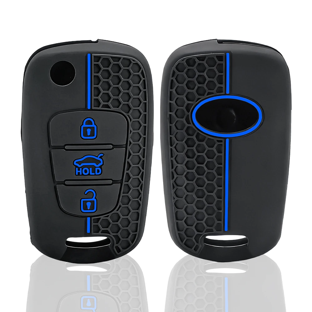 Silicone Key Case Cover For Kia Soul Venga Picanto Rio Sorento Ceed Sportage For Hyundai i20 i30 Veloster ix20 - view 3