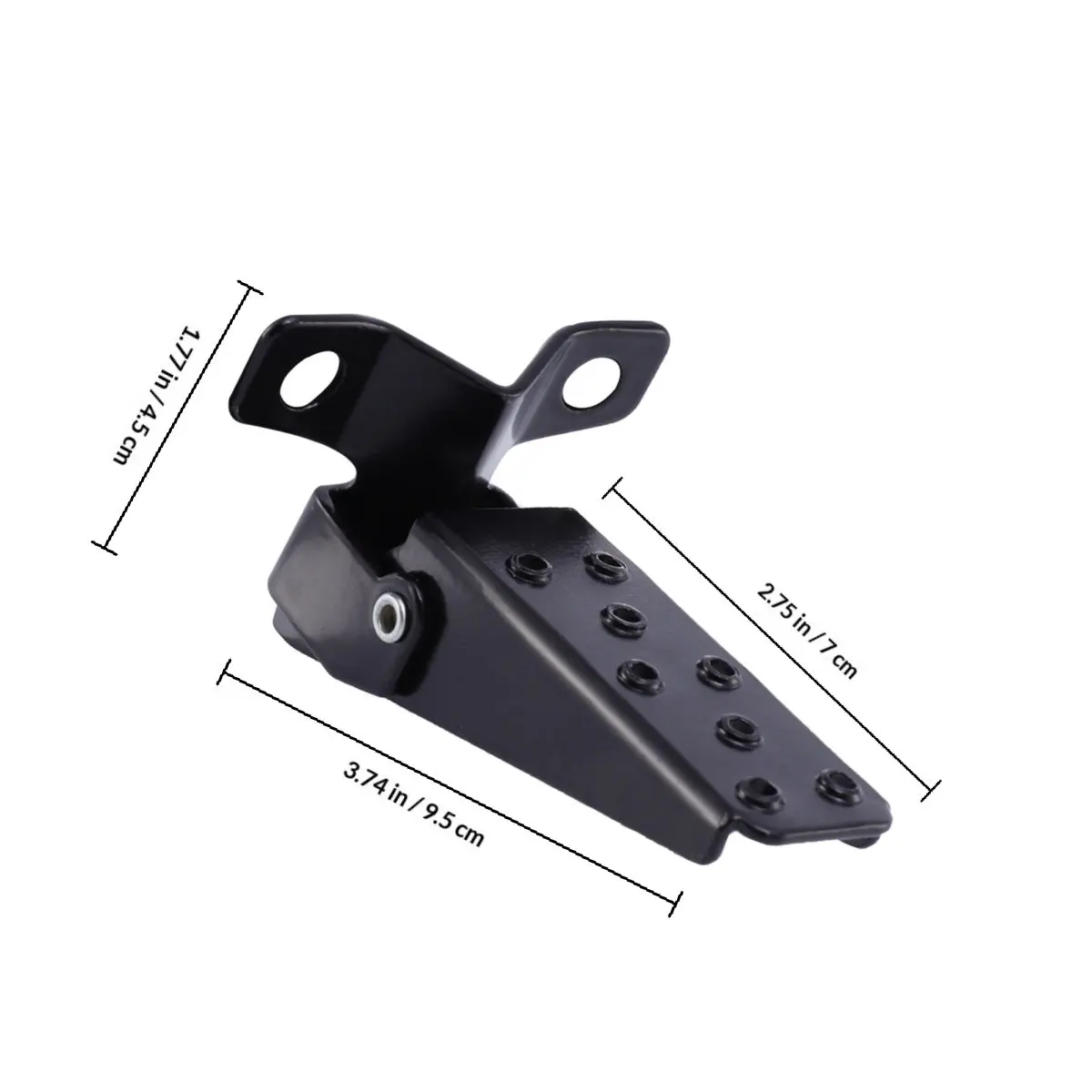 1Pair Motorcycle Clamp-on Foldable Foot Pegs Adjustable Folding Pedal for Front Rear Axle Mount Comfort Stylish Design Motorbike