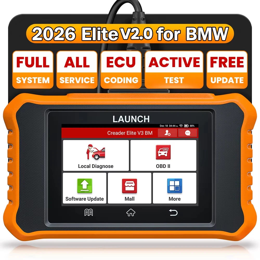 【Für BMW/Mini/Rolls-Royce】 LAUNCH X431 ELITE V2.0 OBD2-Scanner Vollsystem-Diagnosegerät ECU-Codierung Aktiver Test