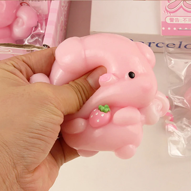 1PC Kind Geschenke Nette Cartoon Engel Schwein Squeeze Sensorischen Spielzeug Langsam Rebound TPR Prise Dekompression Zappeln Prop