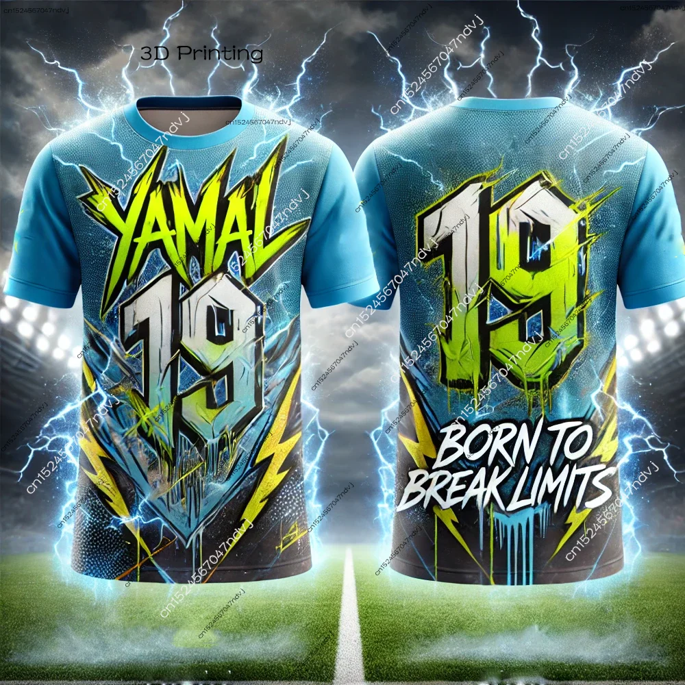 

New Yamal Hip Hop Men/Boy Personalized Football Jersey T-Shirt Streetwear Summer Outdoor Sports Short Sleeve Special Jersey Kit
