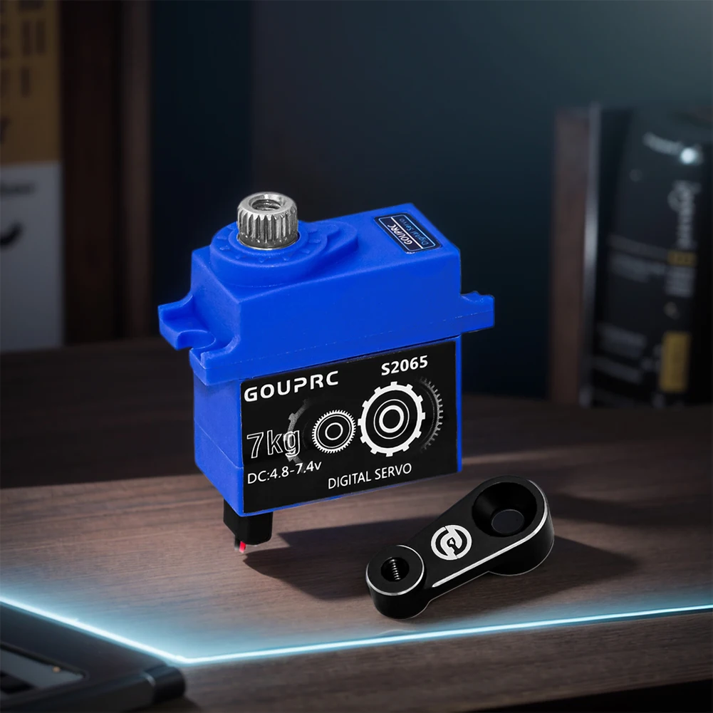 Micro servo digitale RC impermeabile da 7 kg con servo corno ingranaggio in metallo servo mini servo per TRX4 TRX6 SCX10 III 1/10 RC Car