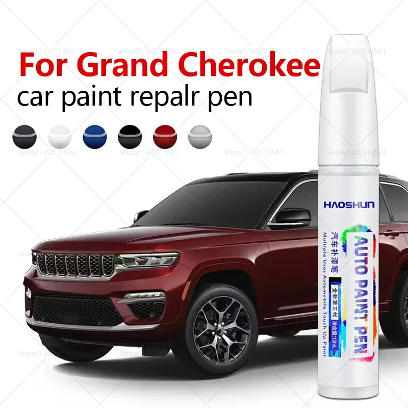 For Jeep Grand Cherokee 1992-2025 ZJ WJ WK WK2 WL Paint Repair Pen Touch Up Scratch Remover DIY Auto Accessories Black White Red