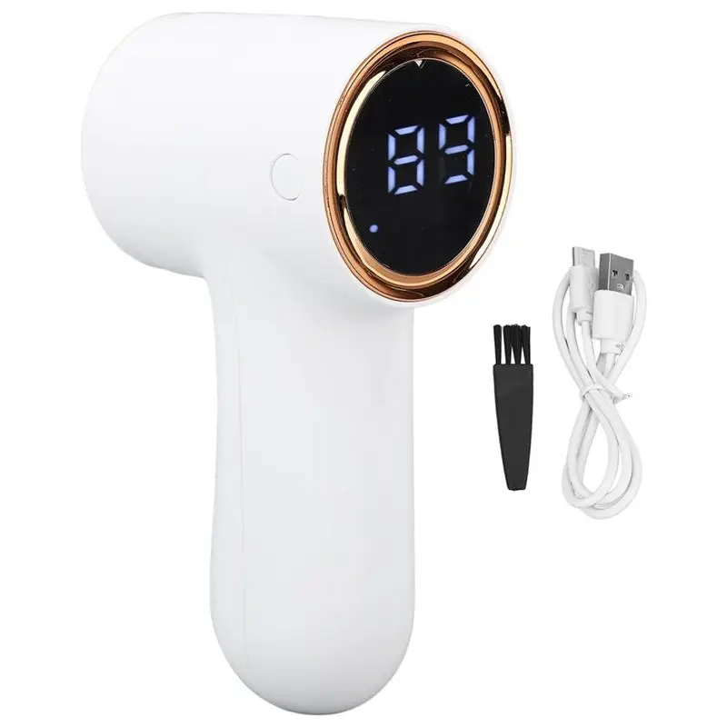 

N18R USB портативный тканевый дефаззатор цифровой бытовой шариковый инструмент с 5-скоростными скоростями для одежды, белья и ковров белого цвета