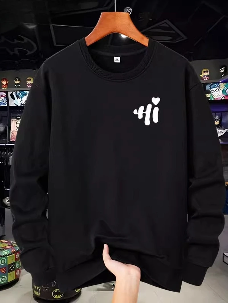 

2025 Autumn and Winter Round-neck Hoodie Simple Letter Prints of High Quality High-end Luxury Is for Both Men and Women Top Y2k