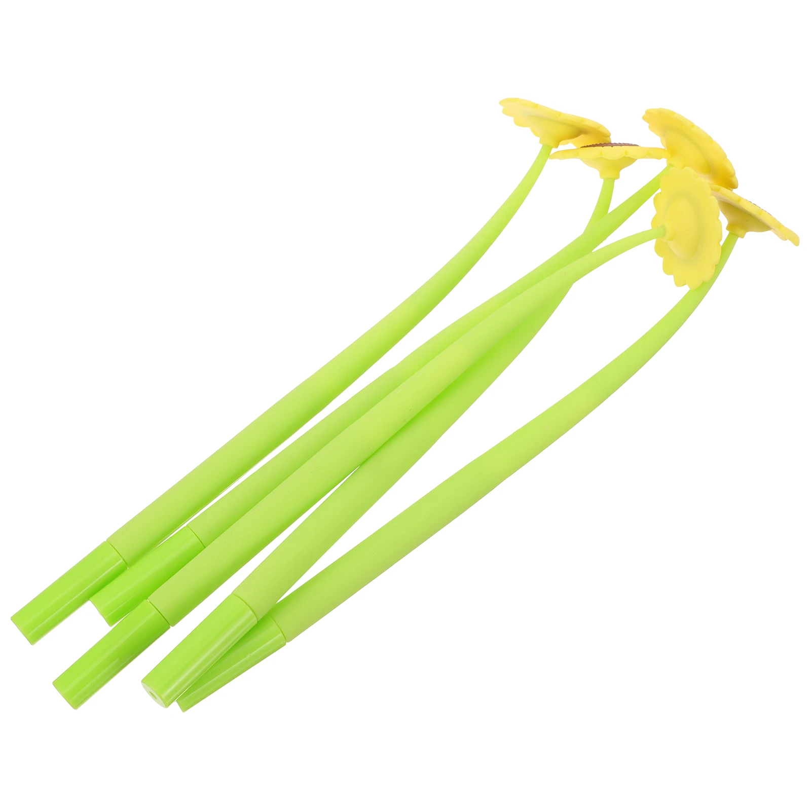 

5 Pcs Sunflower Gel Pen Cute Writing Pens Students Stationery Shaped Periodicals Office School Supplies