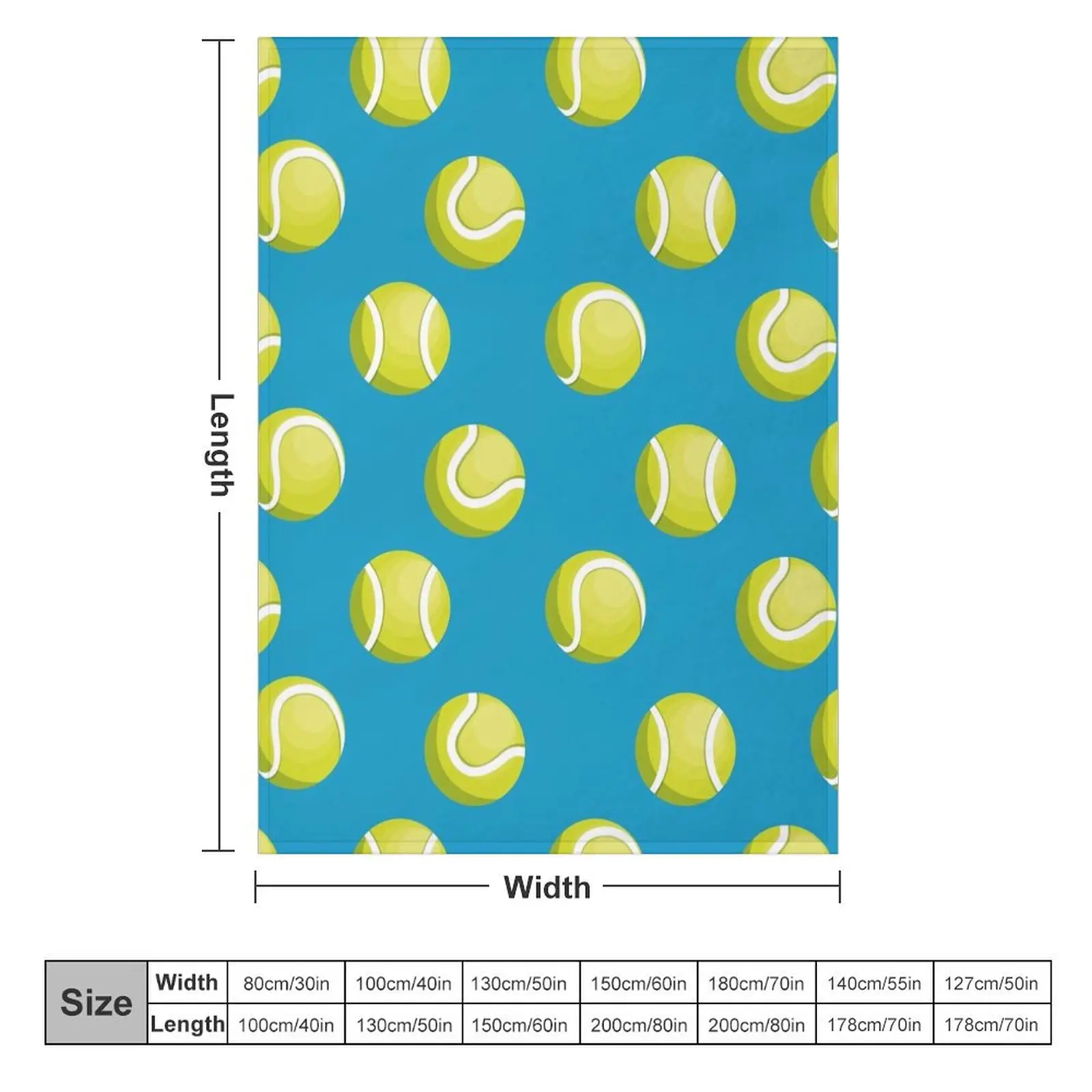 Tennis Balls Pattern Throw Blanket Blankets For Bed Sofas Beautifuls Sofa Blankets