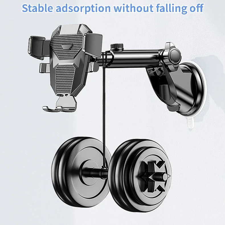 GEFENSI 2-in-1 Mobile Phone Holder With Retractable Horizontal And Vertical Air Vents Dashboard Suction Cup Navigation Universal