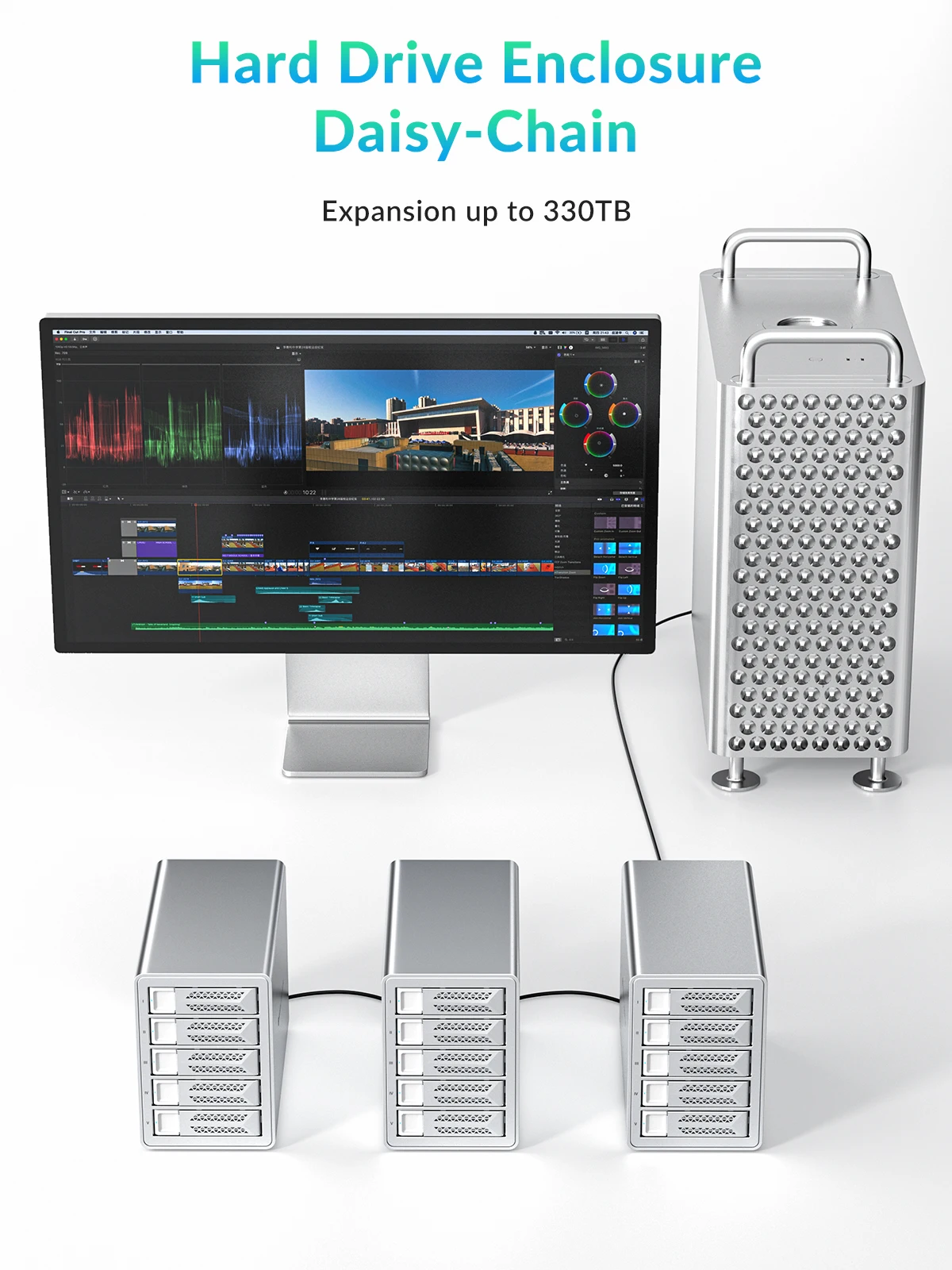 Yottamaster 4/5 Bay SATA HDD SSD Enclosure 2.5\