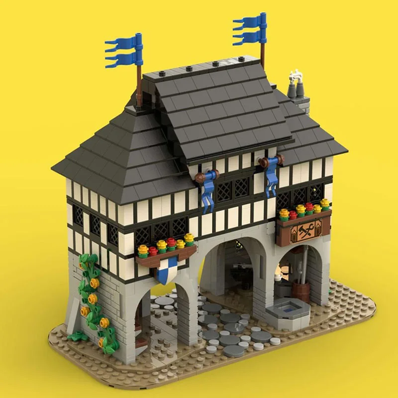 1207 Stück mittelalter liches Falken schloss DIY Baukasten-fantasievolles Bau spielzeug für Architektur begeisterte, idealer Urlaub gi