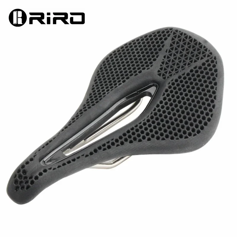 RIRO 3D Bicycle Saddle Honeycomb Bionic Structure Comfortable Cushion Wear-resistant Durable Non-slip Road Bike Accessories