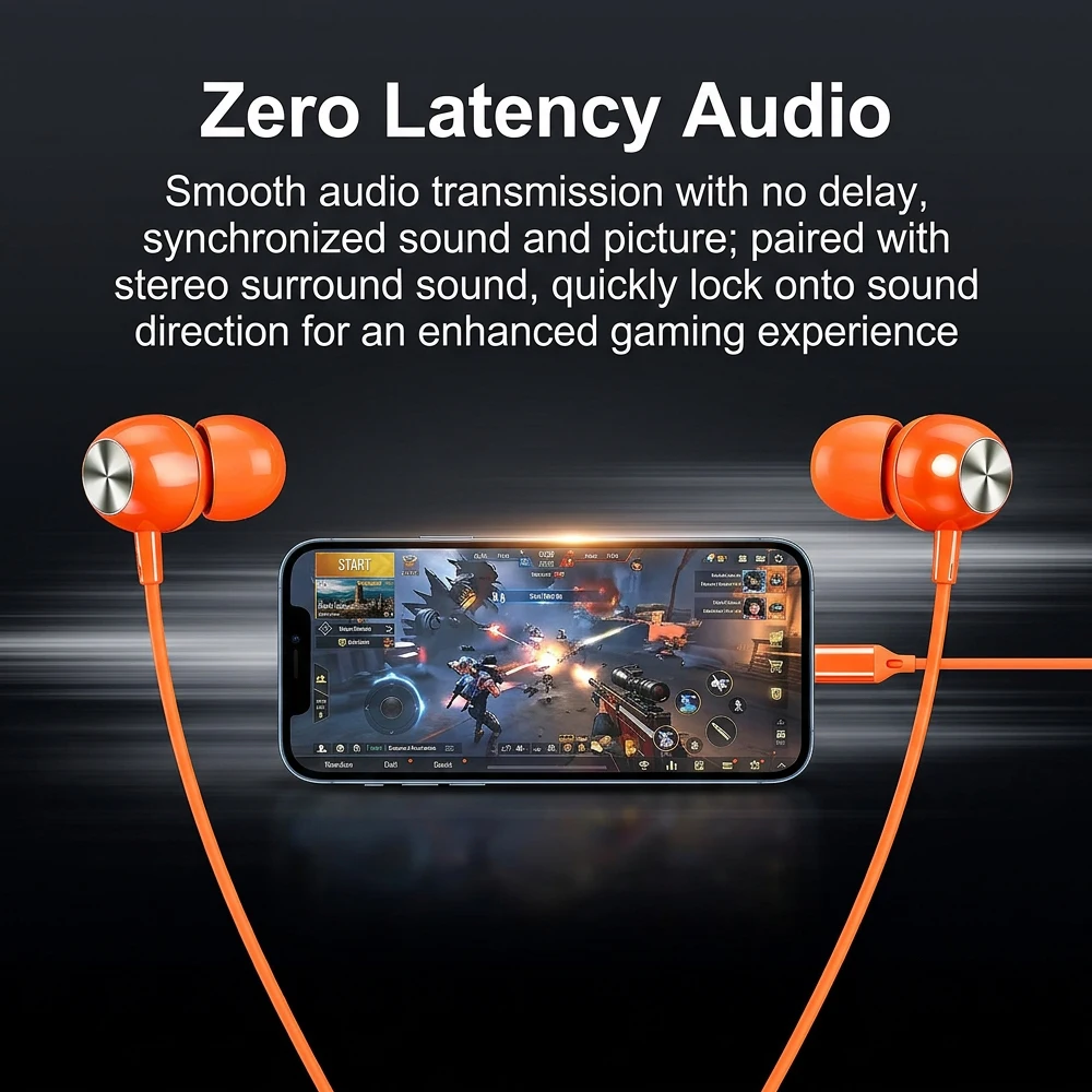 Auriculares con cable, conexión USB tipo C, sonido estéreo de alta fidelidad, sonido envolvente, auriculares para juegos con conector de 3,5 mm, compatibles con iPhone 18, 17 Pro Max y iPad, auriculares para escuchar música.