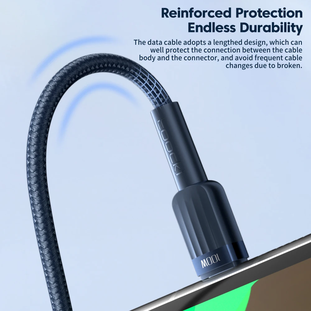 Toocki Type C To Type C Cable PD100W 60W USB C Cable For Xiaomi 12 Poco Realme Samsung 5A Fast Charger Type C For Macbook Laptop image 5