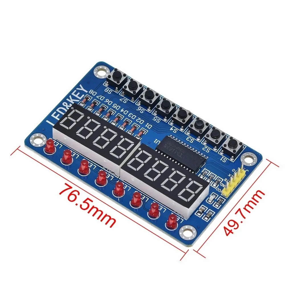 Módulo de exibição LED nixie chave TM1638 (chave nixie de 8 bits \ LED \ chave)