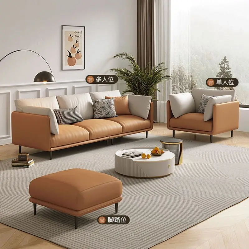 Technology fabric sofa small apartment sofa living room modern light luxury Nordic fabric latex
