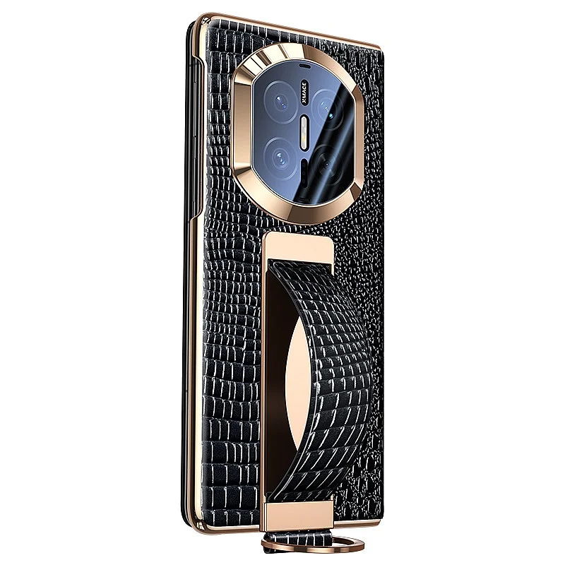 For Huawei Mate X7 Wallet Case Magnetic Flip Cover Crocodile Pattern Full Body Leather Protective Case with Wrist Strap