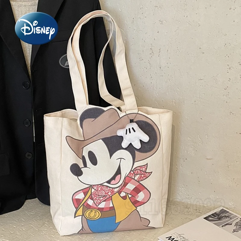 

Disney Mickey New Women's Handbag Large Capacity Fashion Women's Shoulder Bag Canvas Casual Fashion Storage Cartoon Women's Bag
