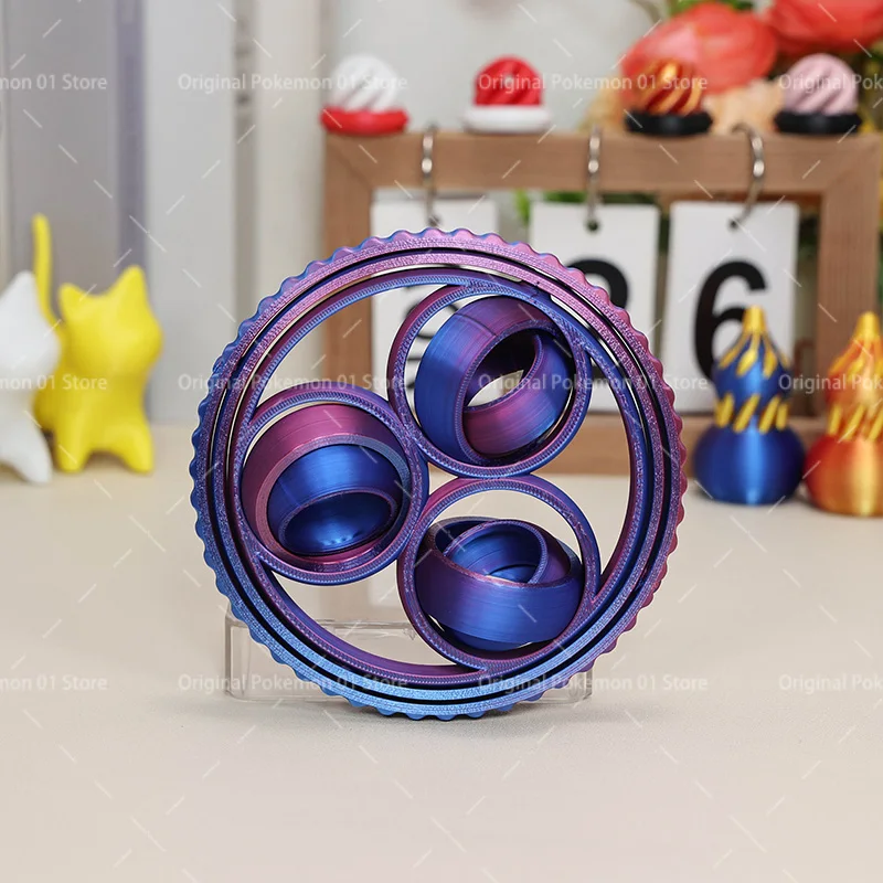 Hot 3D Printed Rotating Ball Toy Creative Fingertip Gyroscope Gravity Rotation Anxiety Relief Novelty Funny Decompression Toy