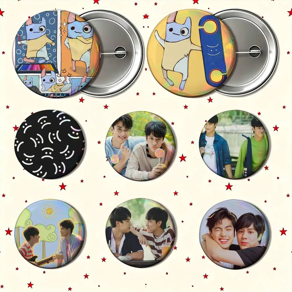 Thai Drama Bad Buddy Custom Enamel Pin Badges 25mm 32mm 44mm 58mm Backpack Hat Decor Toys Gifts