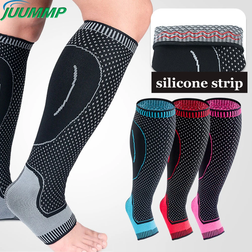 1Pcs Women Men Compression Calf Sleeve Support Suitable For Running Basketball Protection Calf Ankle Socks Open Toe Calf Socks