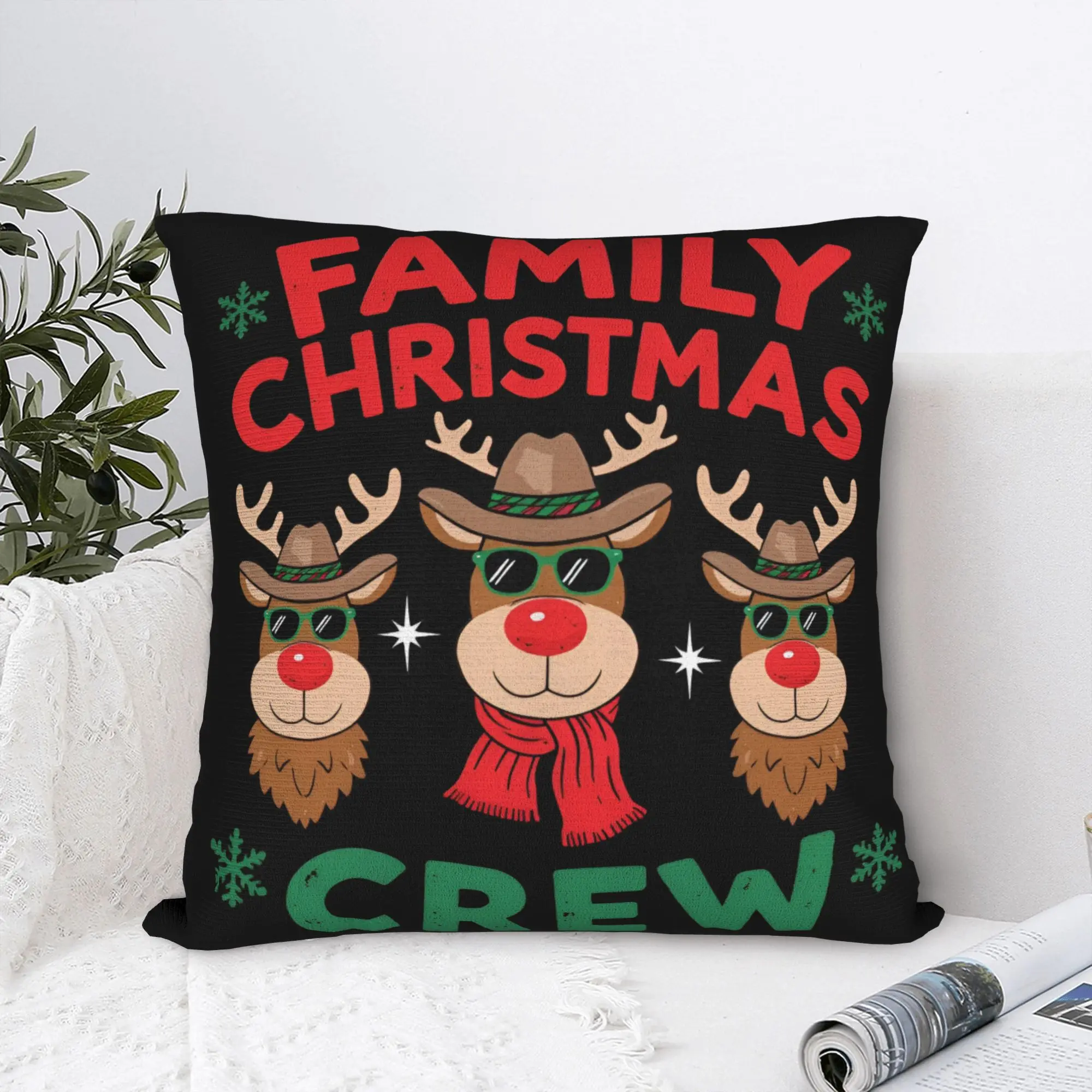 Stylish Home Christmas xmas Santa Claus Decorations Pillowcase Accessories  Pillow Cover Zipper Multi Size