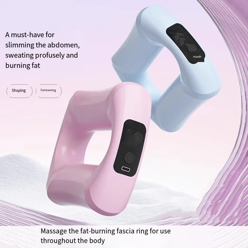 Muscles Percussion Massagers Rechargeable Handheld Fascial Massage Ring Vibration Fat Burning Machine Deep Tissue Slimming Belt
