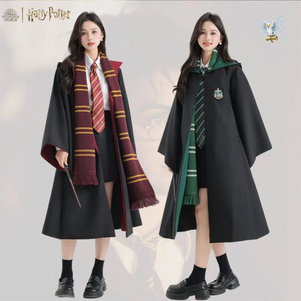 Harry Potter Hogwarts Robe Cosplay Costume Role Playing Cape School Style Wizard Uniform for Adults Halloween Party