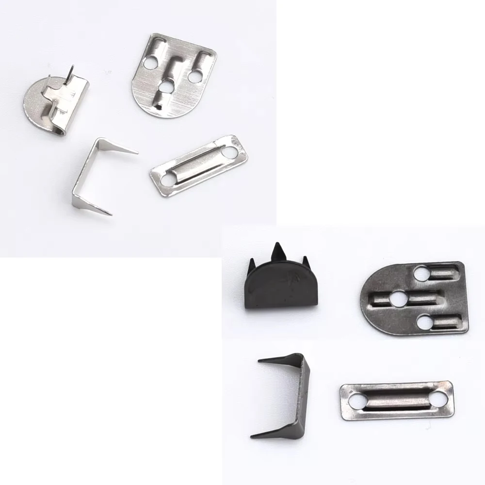 50 مجموعات/وحدة # 8015 4-جزء السراويل السنانير المعدنية النحاس شريط السحابات دعوى بانت تنورة زر السنانير النيكل n الأسود شحن مجاني