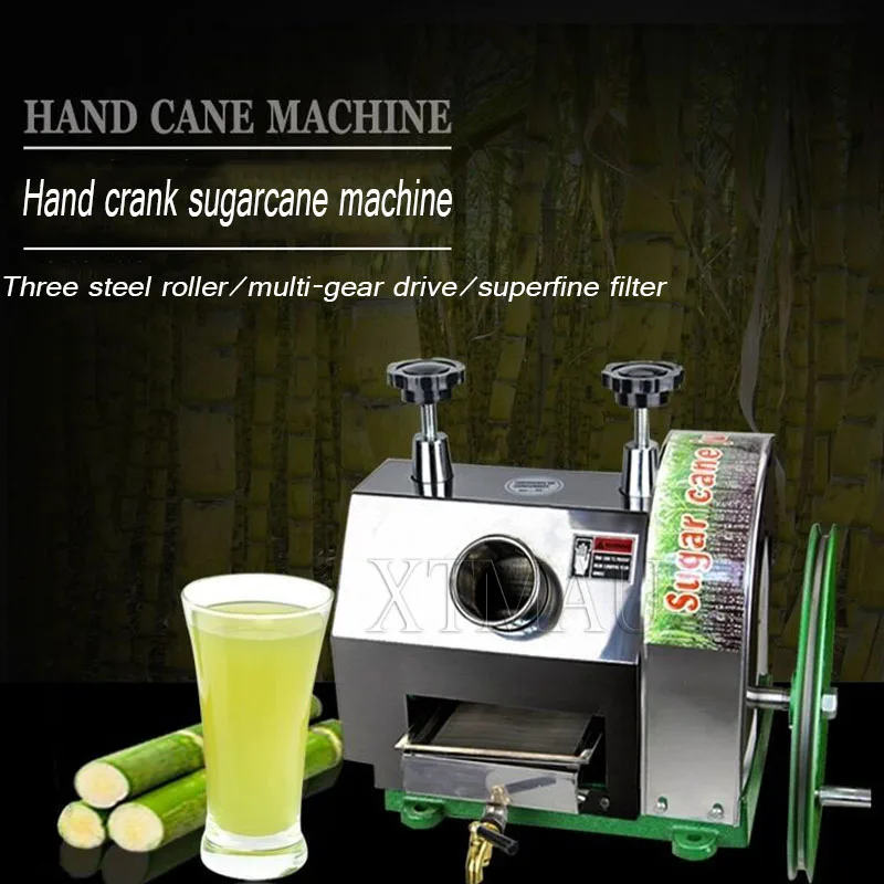 Stainless Steel Manual Sugarcane Juicer Machine Commercial Separation Slag Juice Cane Squeezer Crusher Press