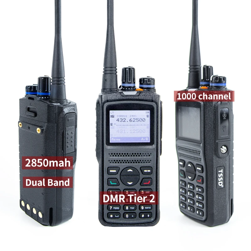 

TSSD DM785 Best Portable VHF UHF Tier II Long Range Scanner Mmdvm Hotspot 5w Poc Dmr Digital Mobile Radio Repeater Walkie Talkie