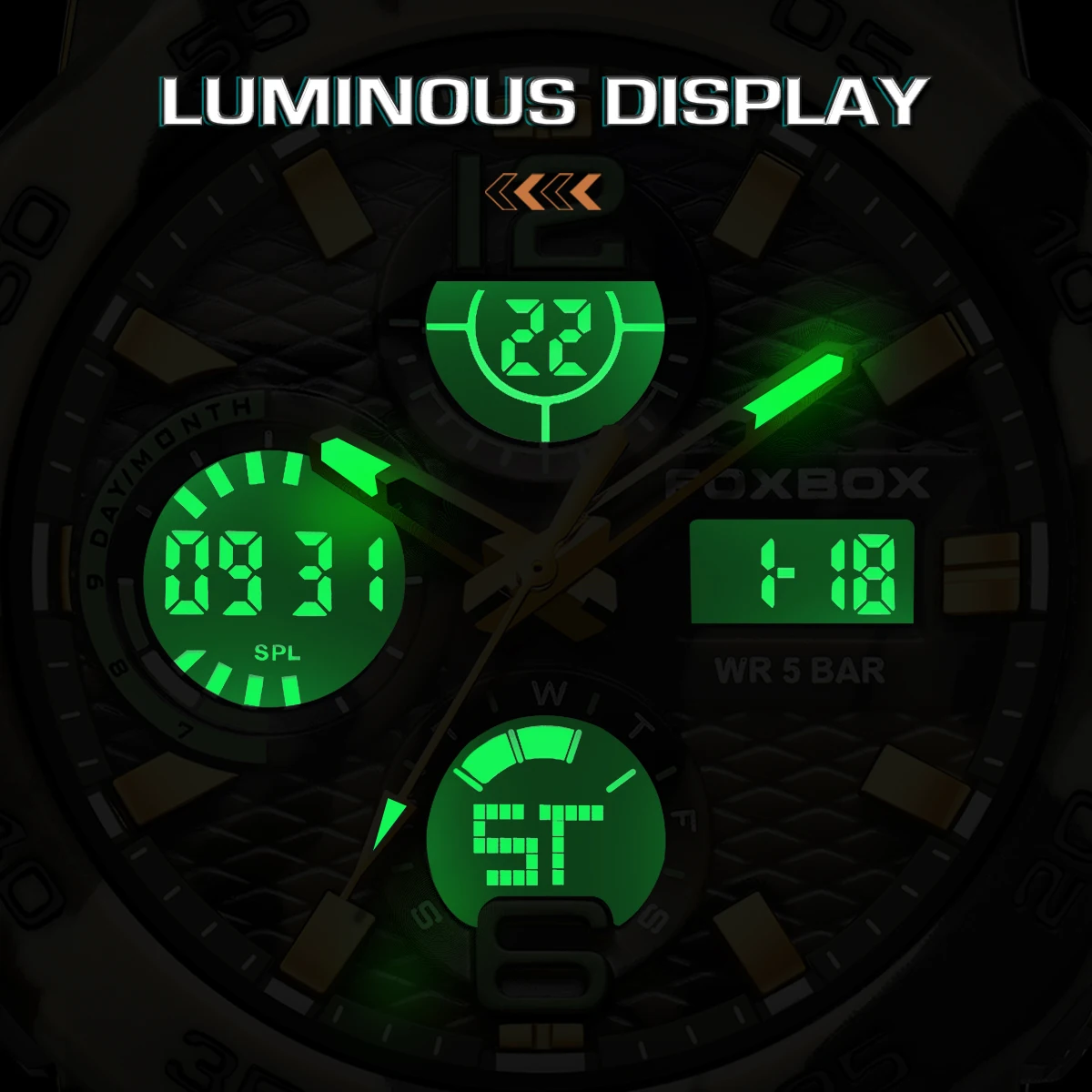 FOXBOX Military Digital Watch for Men Camouflage Waterproof Wristwatch Mens Shockproof Sport Quartz Tactical Clock Montre Homme