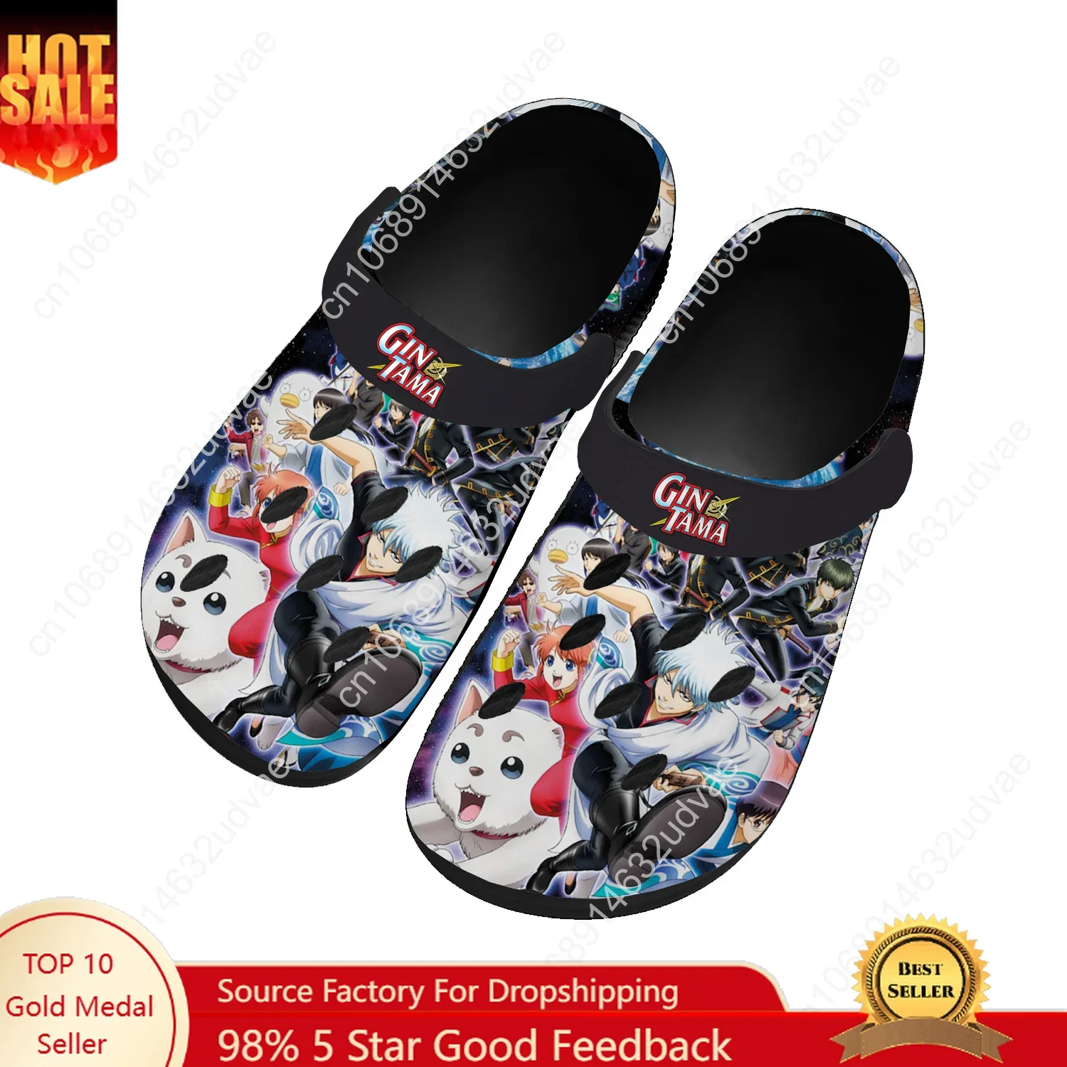 

Gintama Water Shoes Mens Womens Comfortable Fashion Home Garden Clogs Customizd Sandals Beach Breathable Hole Slippers