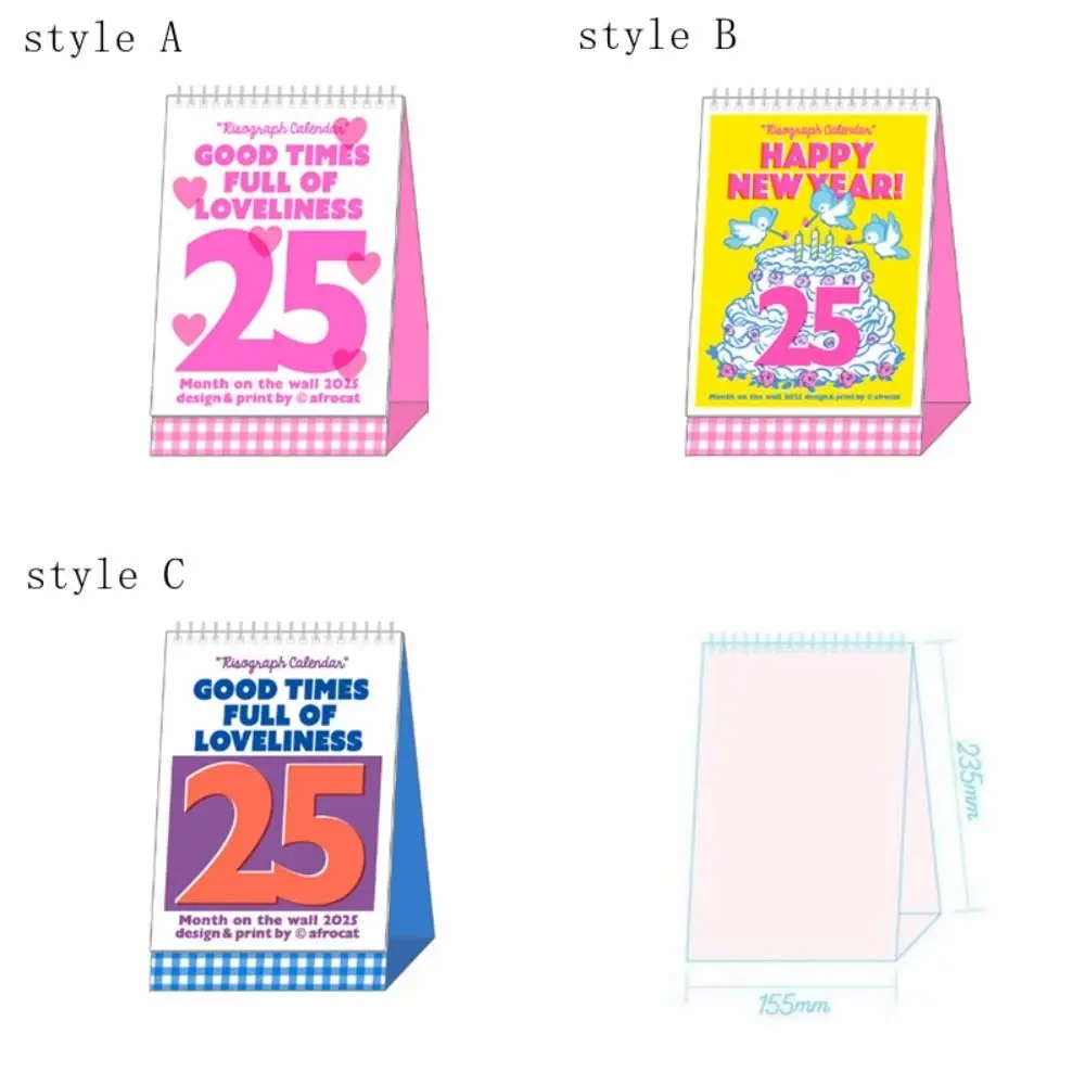 Практичный креативный настольный календарь, простой портативный милый календарь с откидной катушкой, мини-расписание, реквизит для фотосессии