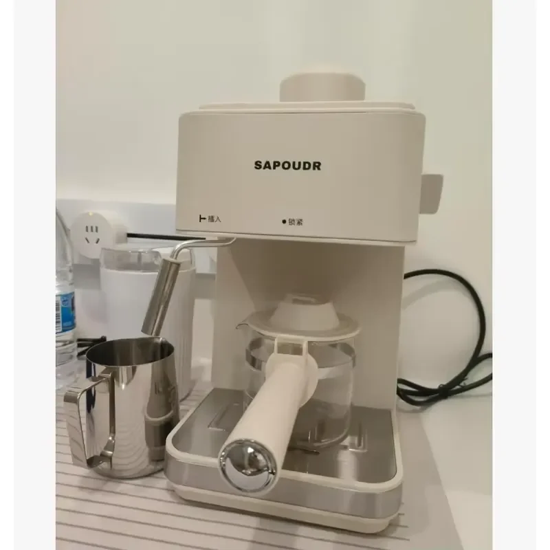 220V sapoudrEA09 Semi Automatic Coffee Machine Compact Home Office Espresso Americano Brewer BBW