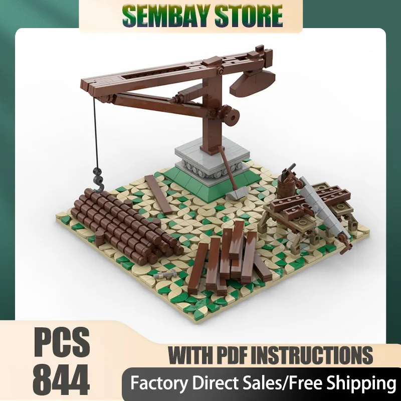 Mittelalterliche Burg Moc Bausteine Modulares Age Of Empires - Lumber Camp Technologie Blöcke Weihnachten DIY Spielzeug Bau Geschenke