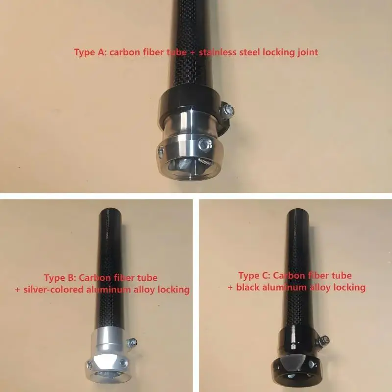Different locking tube joint assemblies for 200mm/400mm Prosthetic accessory carbon fiber tube locking tube joint assembly