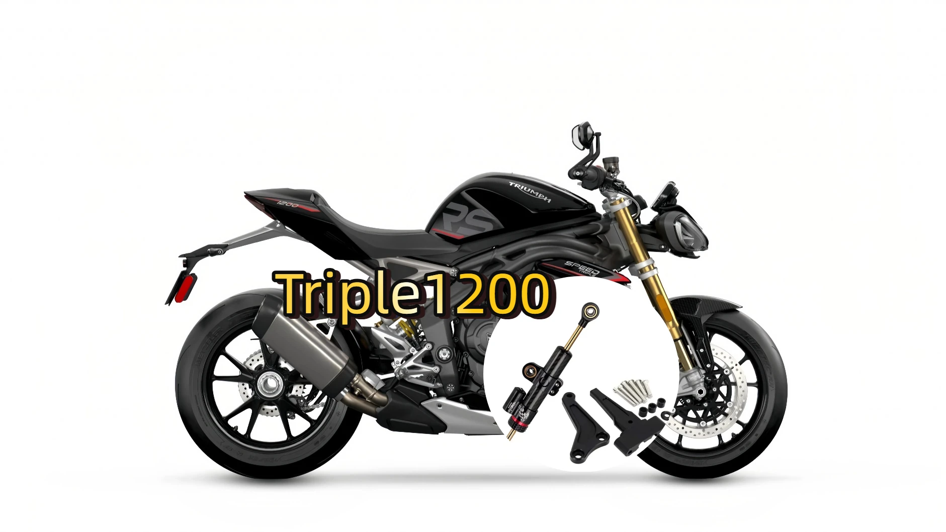 

Voor Street Triple 1200 RS Motorfiets Gemodificeerde Stuurdemper Stabilizer Montagebeugel Ondersteuning Kit Triple 765 S 765R 76