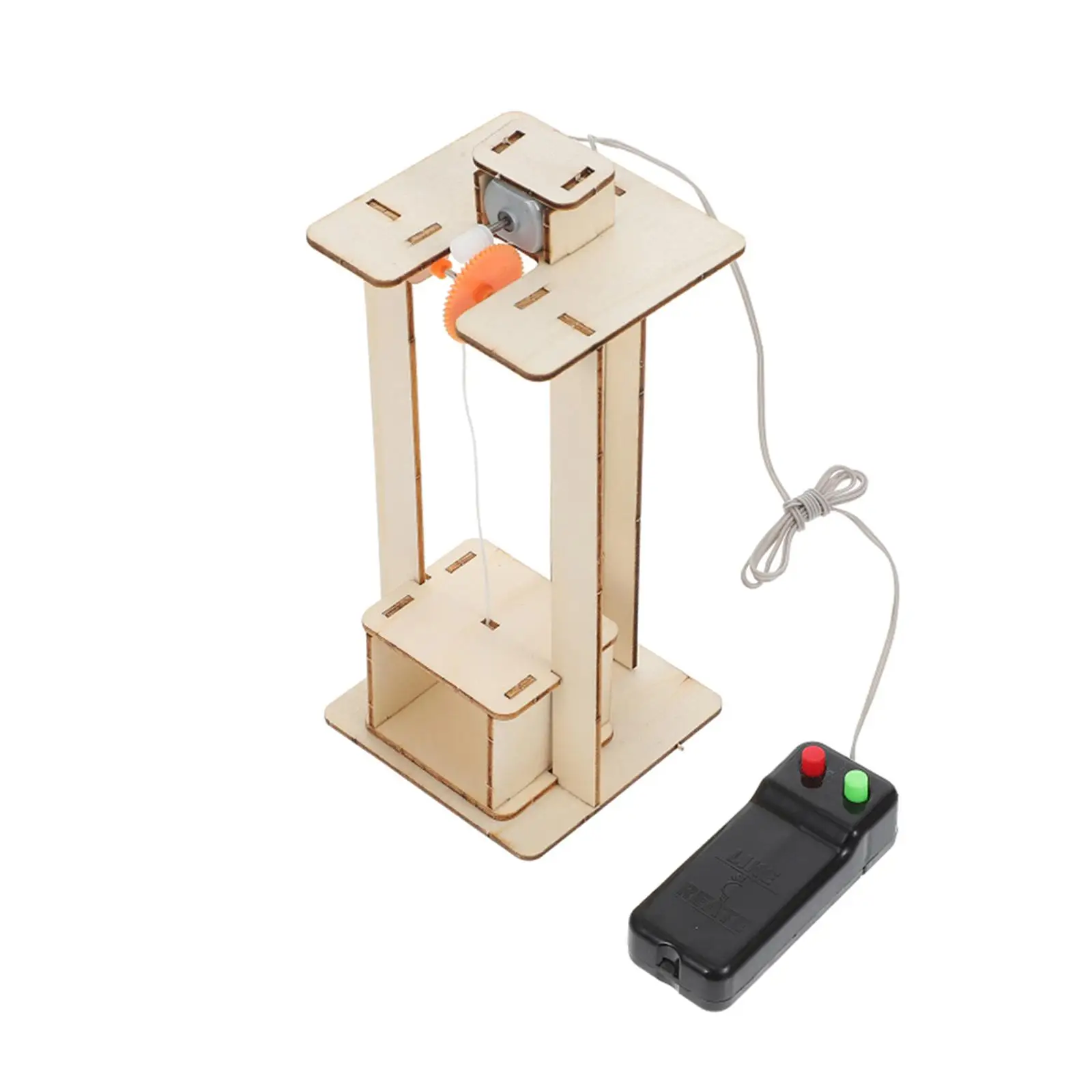 Drewniane zestawy naukowe do windy, zabawka windy koordynacja wzrokowo-ruchowa, zestawy do samodzielnego montażu modeli.