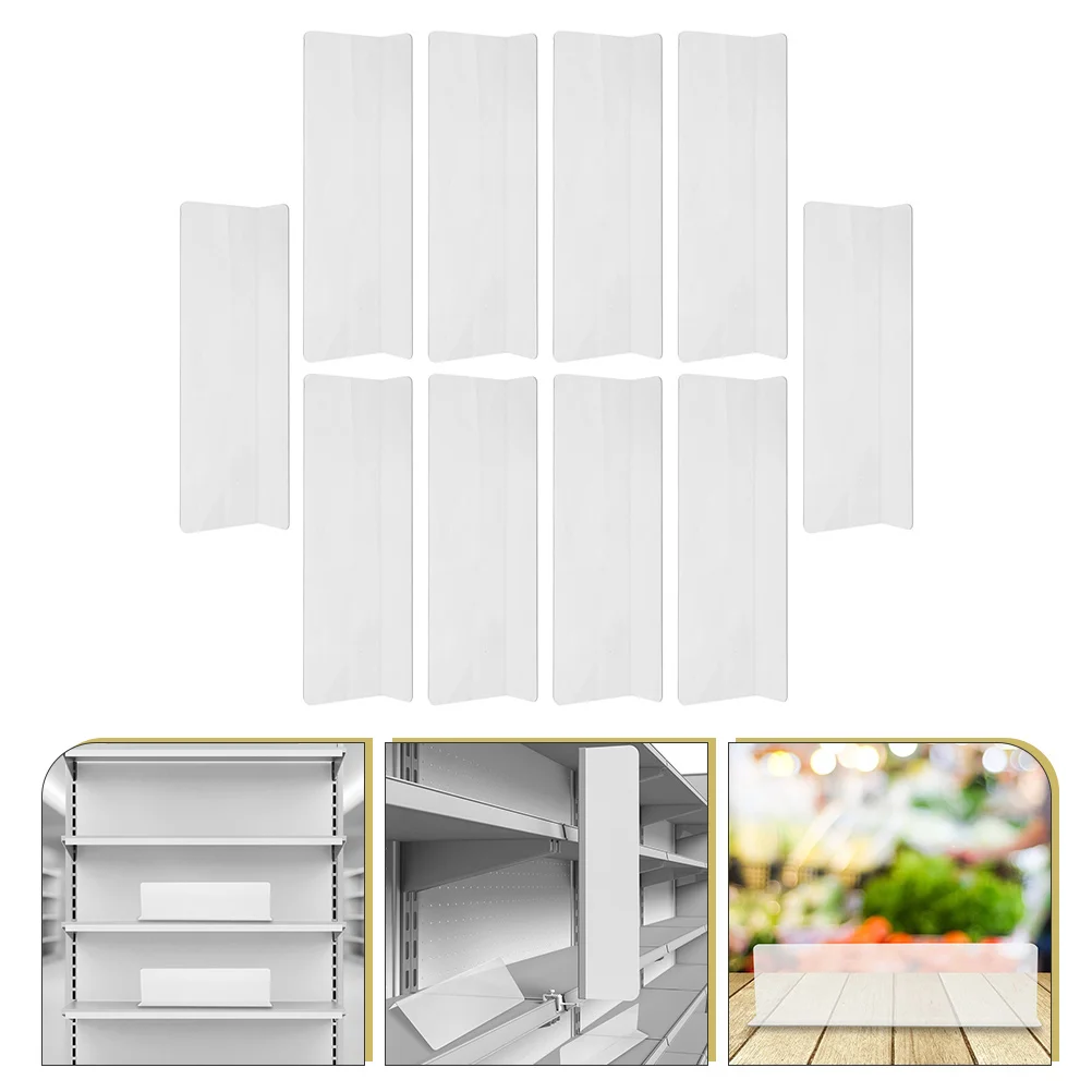 

20pcs Shaped Separators 12cm PVC Retail Plastic Shelf Dividers Shelf Dividers Transparent Organizers for Supermarket Storage