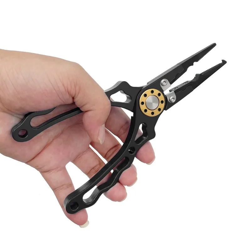 Fishing Pliers Plus Fish Gripper Multi-Functional Fishing Gear Fishing Line Cutter Fish Hook for Both Salt Water and Fresh Water