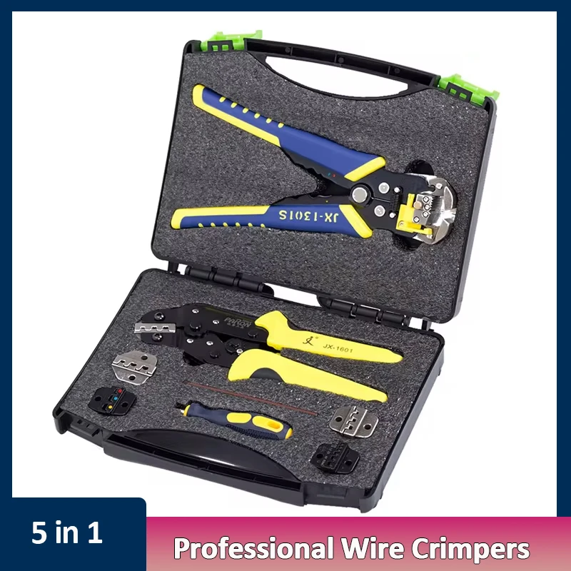 5-in-1 Ratchet Terminal Crimping Pliers Multi-tool Wire Crimpers Engineering Ratchet Terminal Crimping Pliers Terminals Pliers