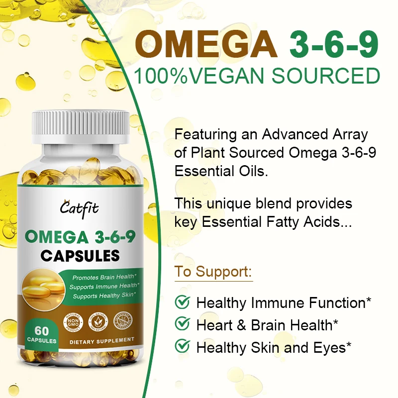 Omega 3 Fish Oil Capsules Soft Gels DHA&EPA NON-GMO Hormonal Balance Joint Bone Brain Eyes Beauty Vision Health Diet Supplement