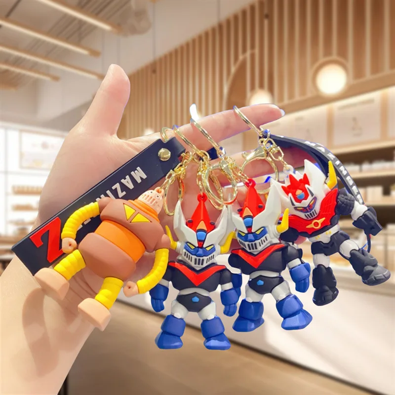 Anime Mazinger Z Keychain Cartoon Doll Keyring Ornament Robot