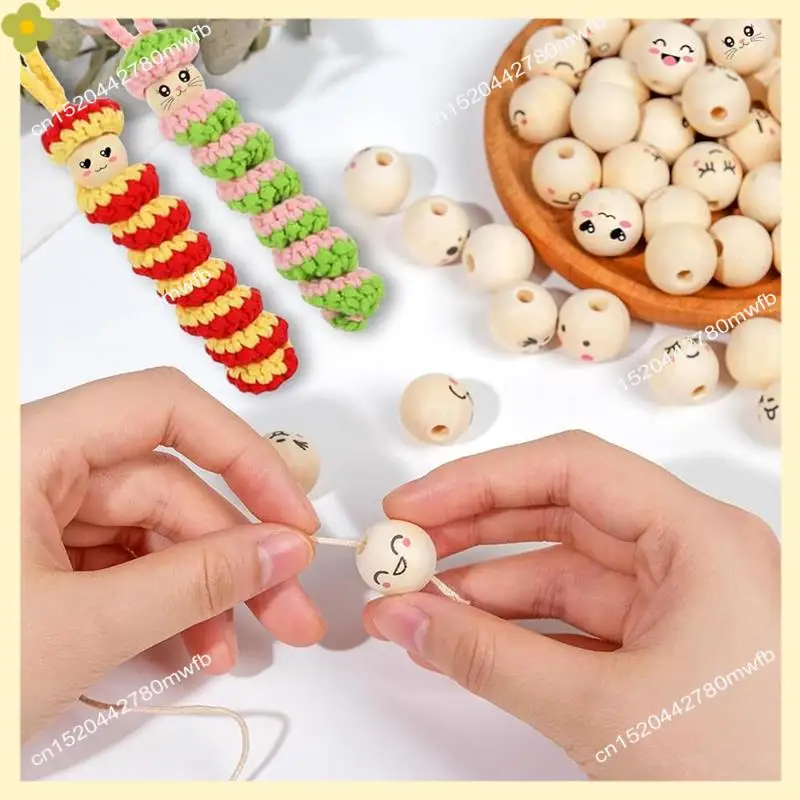 

LDHL милые деревянные бусины DIY деревянные шарики игрушки из натурального дерева