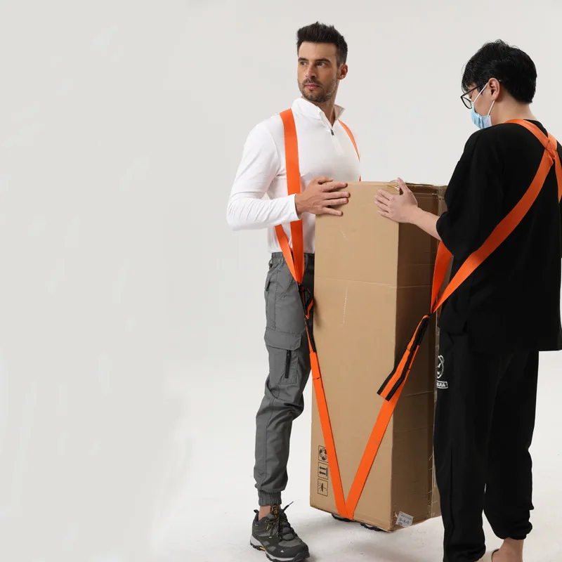 

1 комплект сверхмощных нейлоновых движущихся ремней оранжевого цвета, складных, не требующих сборки, для строительства домашней мебели, прочный материал